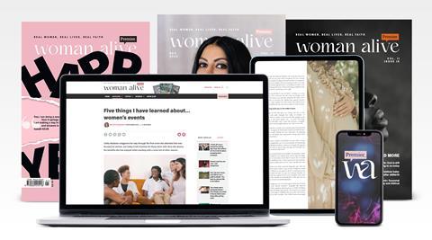 Woman Alive magazine, website, tablet and phone