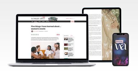 Woman Alive magazine, website, tablet and phone